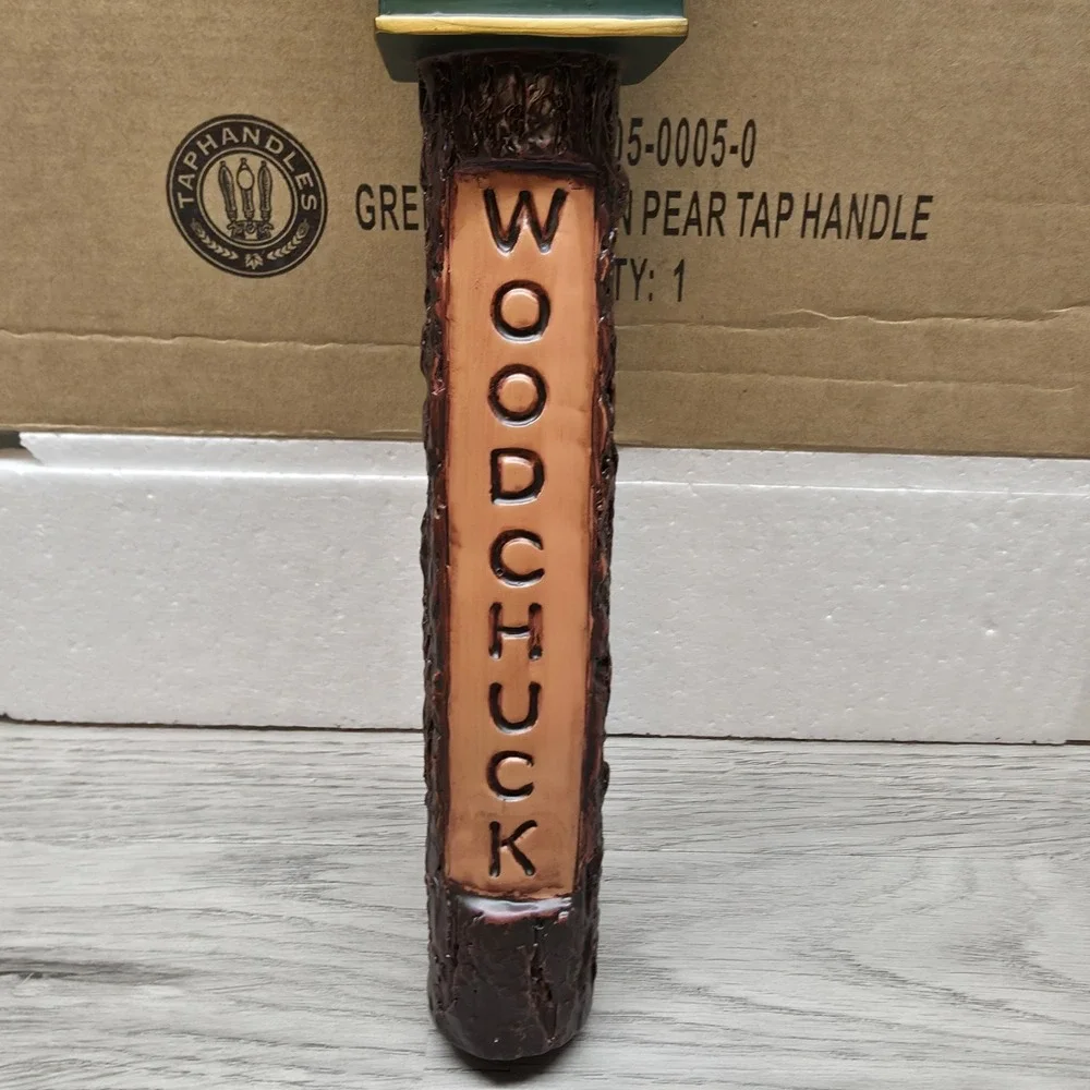 Green Mountain Woodchuck Hard Cider Pear Beer Tap Handle - New In Box